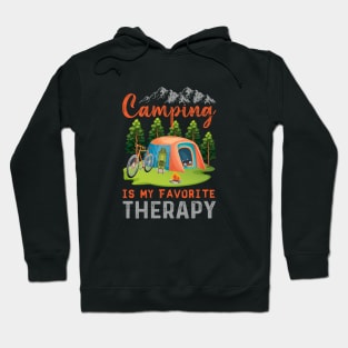 camping is my favorite therapy Hoodie